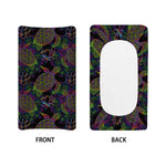 Psychedelic Sea Turtle Pattern Print Changing Pad Cover