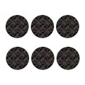 Psychedelic Sea Turtle Pattern Print Coaster Set