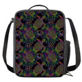Psychedelic Sea Turtle Pattern Print Crossbody Lunch Bag