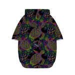 Psychedelic Sea Turtle Pattern Print Dog Zip Up Hoodie