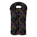 Psychedelic Sea Turtle Pattern Print Double Neoprene Wine Tote