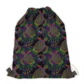 Psychedelic Sea Turtle Pattern Print Drawstring Bag