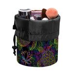 Psychedelic Sea Turtle Pattern Print Drawstring Makeup Bag