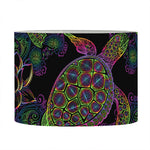 Psychedelic Sea Turtle Pattern Print Drum Lamp Shade