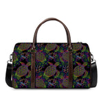 Psychedelic Sea Turtle Pattern Print Duffle Bag