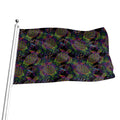 Psychedelic Sea Turtle Pattern Print Flag