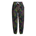 Psychedelic Sea Turtle Pattern Print Fleece Lined Knit Pants
