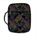Psychedelic Sea Turtle Pattern Print Front Pocket Bible Bag