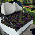 Psychedelic Sea Turtle Pattern Print Golf Cart Seat Cover
