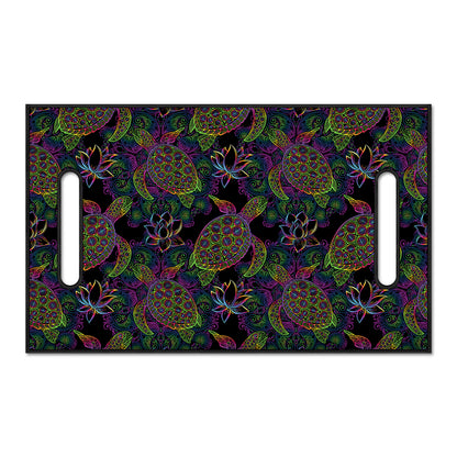 Psychedelic Sea Turtle Pattern Print Golf Cart Seat Cover
