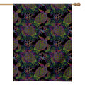 Psychedelic Sea Turtle Pattern Print House Flag