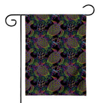 Psychedelic Sea Turtle Pattern Print House Flag