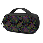 Psychedelic Sea Turtle Pattern Print Insulin Cooler Travel Case
