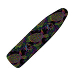 Psychedelic Sea Turtle Pattern Print Ironing Board Cover