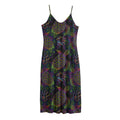Psychedelic Sea Turtle Pattern Print Jersey Midi Cami Dress