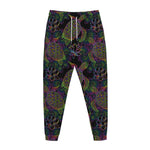Psychedelic Sea Turtle Pattern Print Jogger Pants