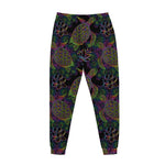 Psychedelic Sea Turtle Pattern Print Jogger Pants
