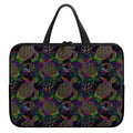 Psychedelic Sea Turtle Pattern Print Laptop Sleeve With Handle