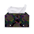 Psychedelic Sea Turtle Pattern Print Leather Tissue Box Cover