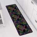 Psychedelic Sea Turtle Pattern Print Long Kitchen Mat
