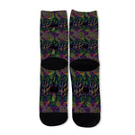 Psychedelic Sea Turtle Pattern Print Long Socks