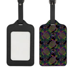 Psychedelic Sea Turtle Pattern Print Luggage Tag