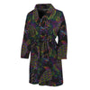 Psychedelic Sea Turtle Pattern Print Men's Bathrobe