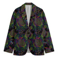 Psychedelic Sea Turtle Pattern Print Men's Blazer