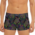 Psychedelic Sea Turtle Pattern Print Men's Short Boxer Briefs