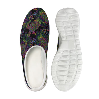 Psychedelic Sea Turtle Pattern Print Mesh Casual Shoes