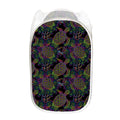 Psychedelic Sea Turtle Pattern Print Mesh Laundry Hamper