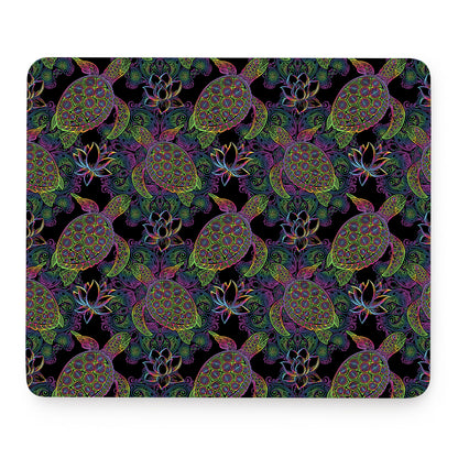 Psychedelic Sea Turtle Pattern Print Mouse Pad