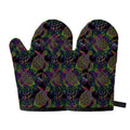 Psychedelic Sea Turtle Pattern Print Oven Mitts