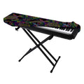Psychedelic Sea Turtle Pattern Print Piano Keyboard Cover