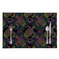 Psychedelic Sea Turtle Pattern Print Placemat