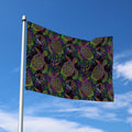 Psychedelic Sea Turtle Pattern Print Polyester Flag
