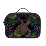 Psychedelic Sea Turtle Pattern Print Portable Lunch Bag
