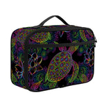 Psychedelic Sea Turtle Pattern Print Portable Lunch Bag