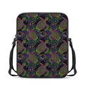 Psychedelic Sea Turtle Pattern Print Rectangular Crossbody Bag