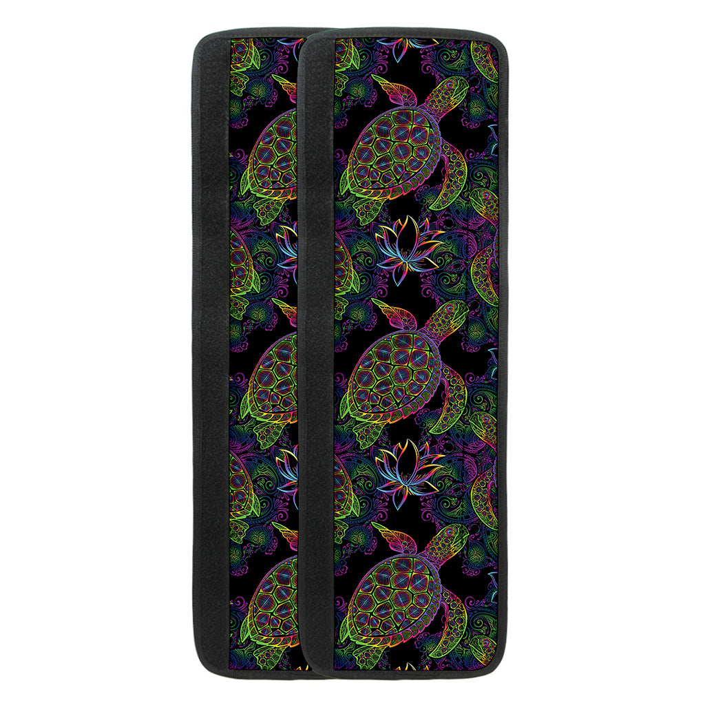 Psychedelic Sea Turtle Pattern Print Refrigerator Handle Covers