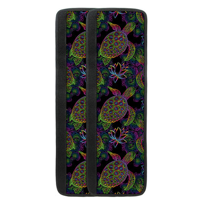 Psychedelic Sea Turtle Pattern Print Refrigerator Handle Covers