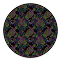 Psychedelic Sea Turtle Pattern Print Round Floor Mat
