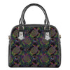 Psychedelic Sea Turtle Pattern Print Shoulder Handbag