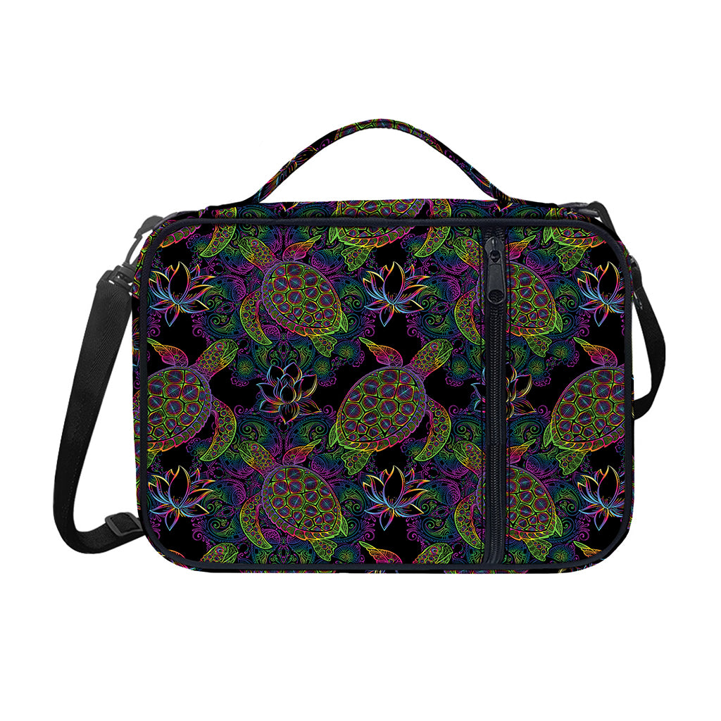 Psychedelic Sea Turtle Pattern Print Shoulder Strap Bible Bag