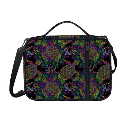 Psychedelic Sea Turtle Pattern Print Shoulder Strap Bible Bag