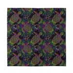 Psychedelic Sea Turtle Pattern Print Silk Bandana