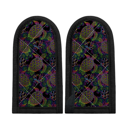Psychedelic Sea Turtle Pattern Print Skillet Handle Cover