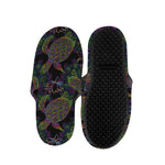Psychedelic Sea Turtle Pattern Print Slippers