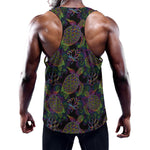 Psychedelic Sea Turtle Pattern Print Training Tank Top