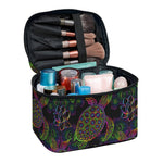 Psychedelic Sea Turtle Pattern Print Travel Makeup Bag